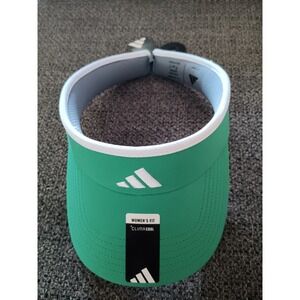Adidas Womens Match 2 Visor Semi Court Green White ClimaCool Athletic OS NWT